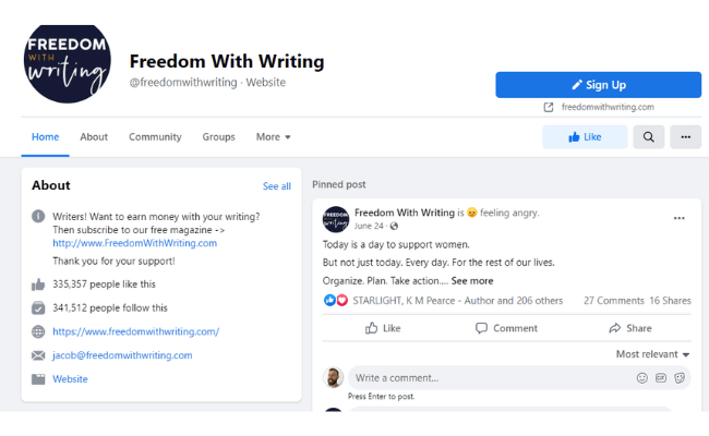 Freedom With Writing Review Facebook