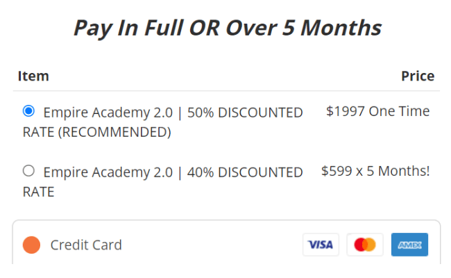 Amazon FBA Empire Academy 2.0 Price