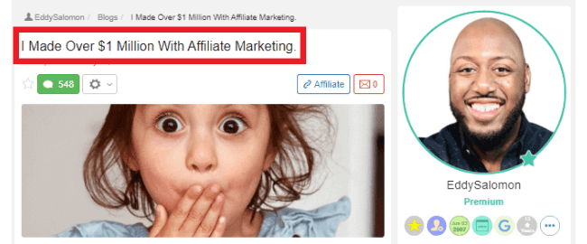 Eddy's Wealthy Affiliate Success Story