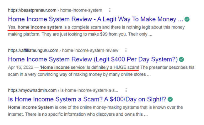 Home Income System Reviews