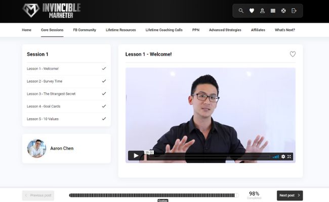 Invincible Marketer Training Videos