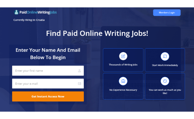 Paid Online Writing Jobs Website