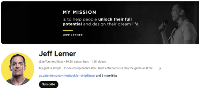 Jeff Lerner YouTube following