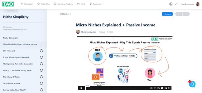 taking-action-online-dashboard Taking Action Online Course Dashboard