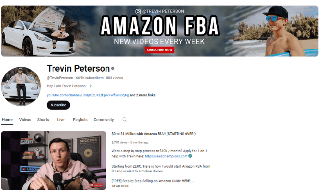 Trevin Peterson YouTube