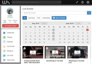 Live Events Section