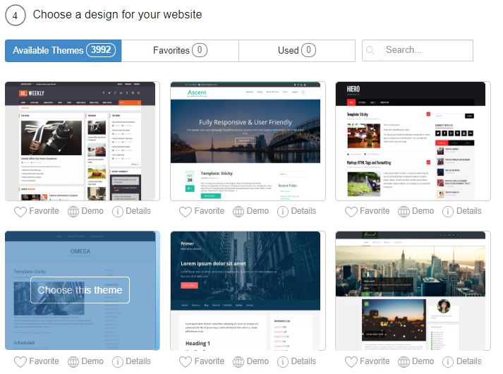 Choose a Design for Your Website
