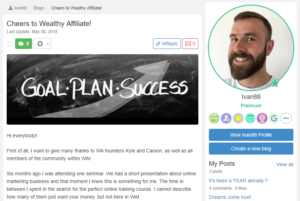 My Wealthy Affiliate Testimonial