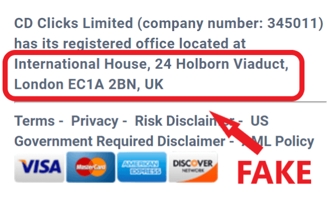 Clicks Dealer Review - Fake Address