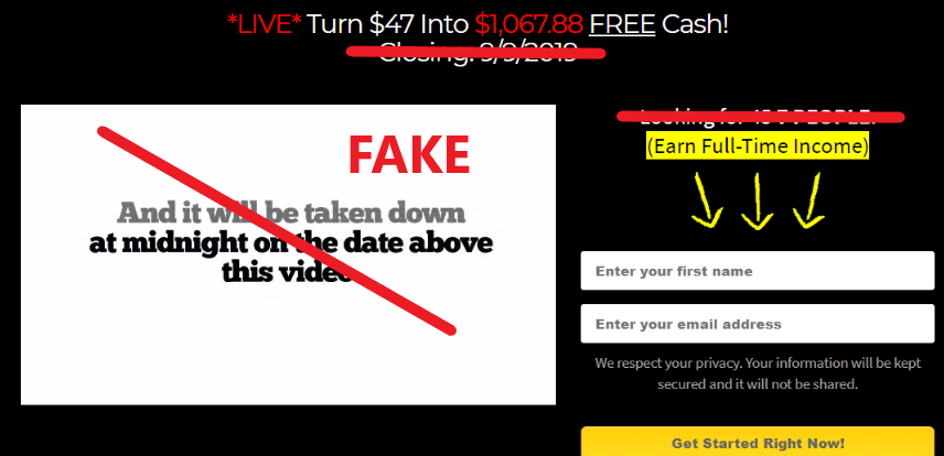 Millionaire Bizpro Fake Scarcity 