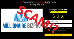Millionaire Bizpro Review - Scam