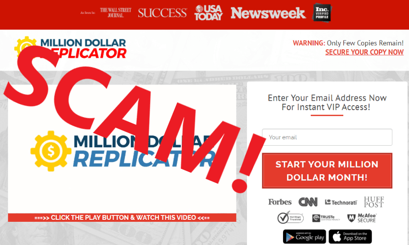 Million Dollar Replicator Review - Scam