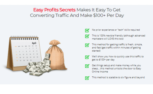 Easy Profit Secrets - Sales Page Description