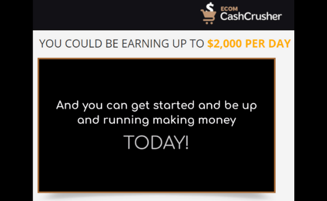 Ecom Cash Crusher Sales Page
