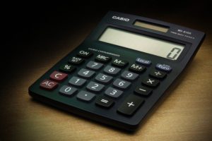 Calculator Showing Zero Money