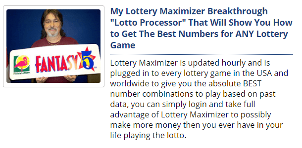 Lottery Maximizer Product Description 
