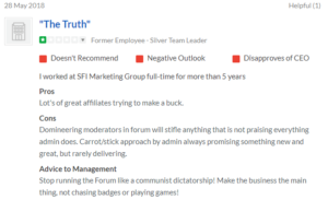 SFI Affiliate Center Scam Complaint #3