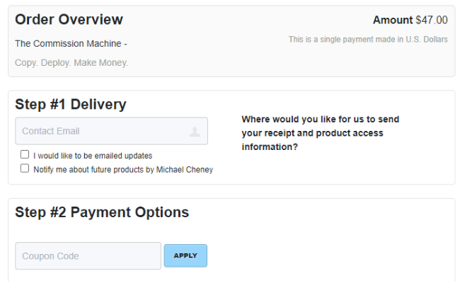 The Commission Machine Price Review