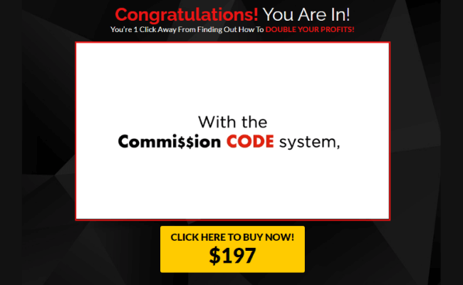 The Commission Code Upsell