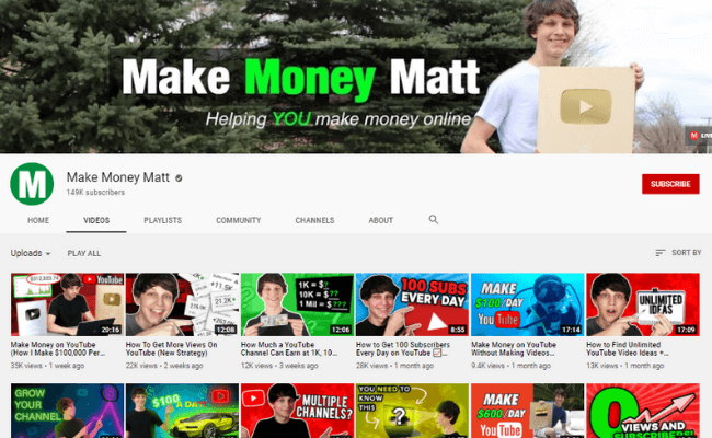 Make Money Matt - Matt Par's YouTube Channel