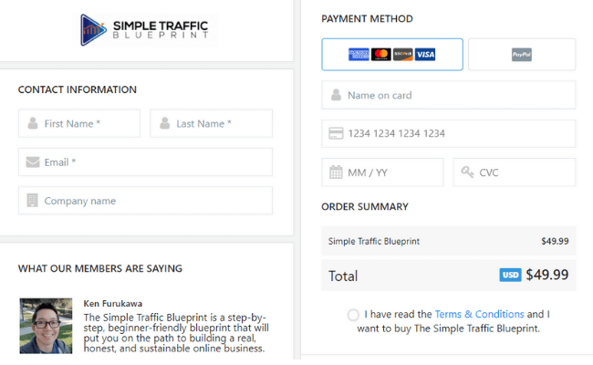 The Simple Traffic Blueprint Review Price
