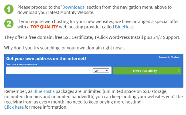 Free Monthly Websites 2.0 Hosting