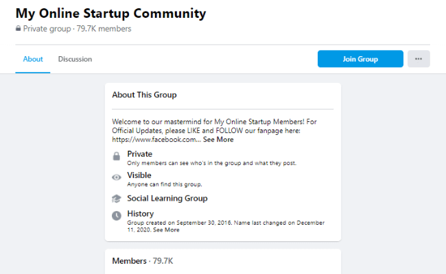 My Online Startup Community