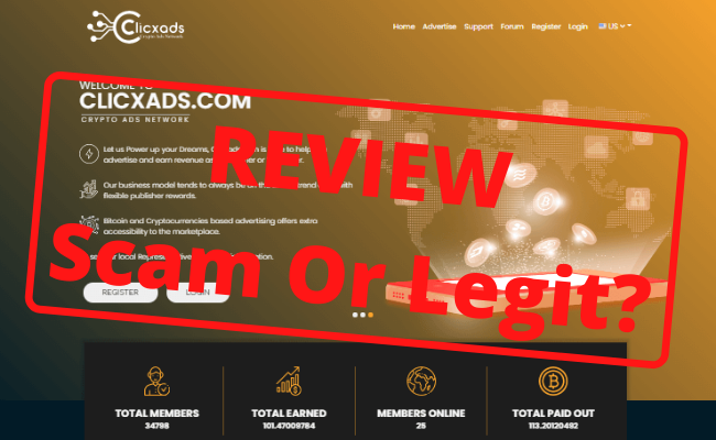 ClicXAds Review - Bitcoin PONZI-SCHEME Revealed?