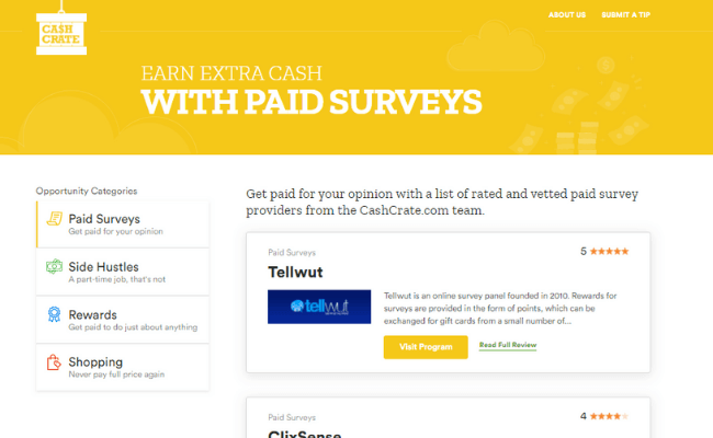 CashCrate Paid Surveys