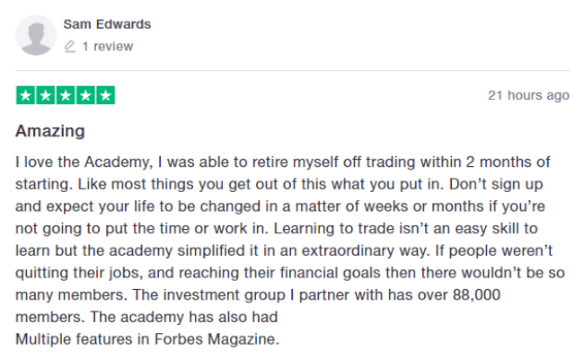 IM Mastery Academy Positive Reviews