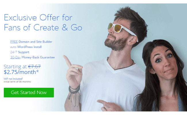 Create And Go BlueHost Offer