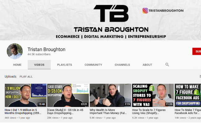 Tristan Broughton YouTube