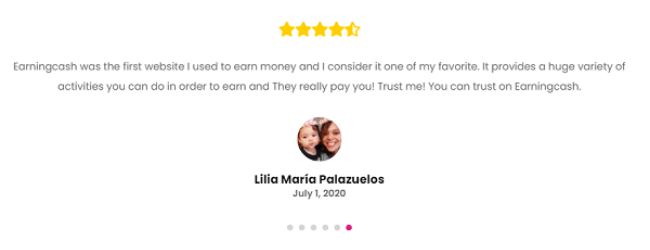 Earningcash.co Review - Fake Testimonials