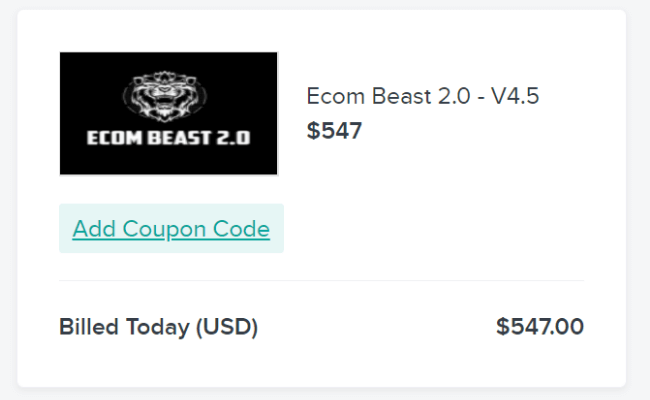 Ecom Beast 2.0 Review Price