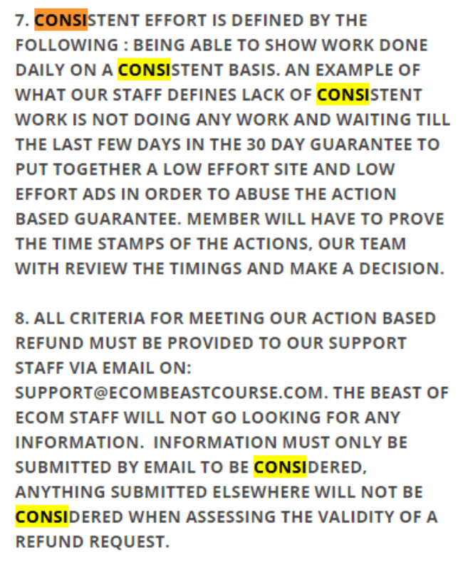 Ecom Beast 2.0 Review Refund Policy