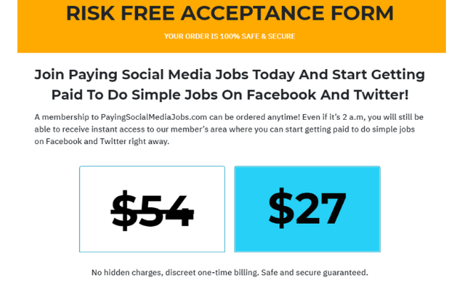 Paid Social Media Jobs Charges and Fees