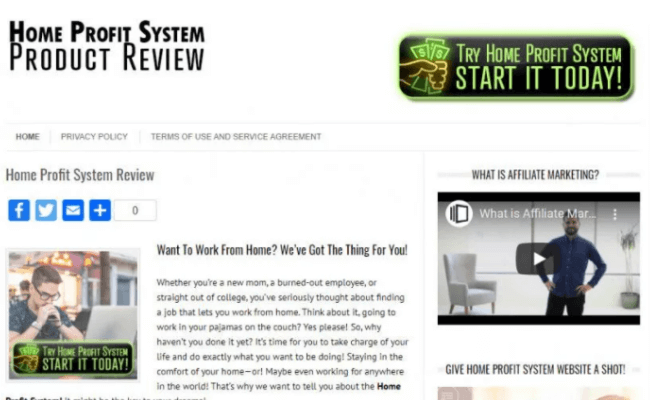 Home Profit System Website Review