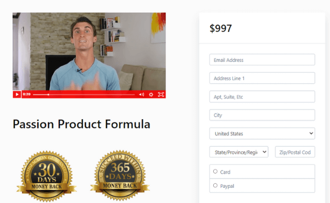 Passion Product Formula Price and Money-Back Guarantee