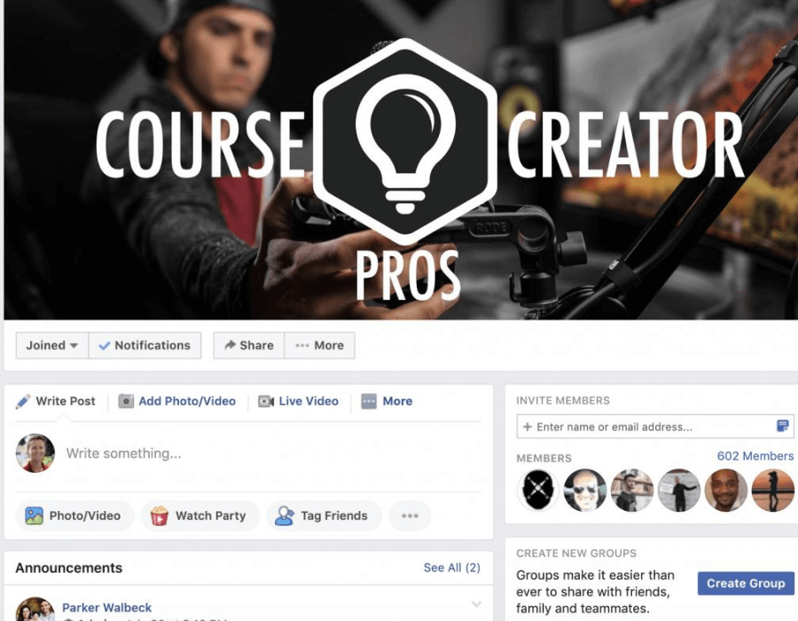 Course Creator Pro Facebook Community