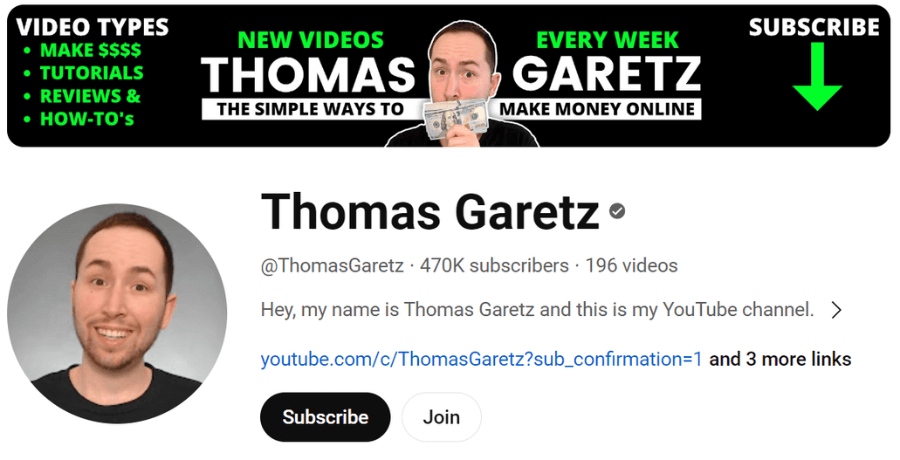 Thomas Garetz YouTube Channel